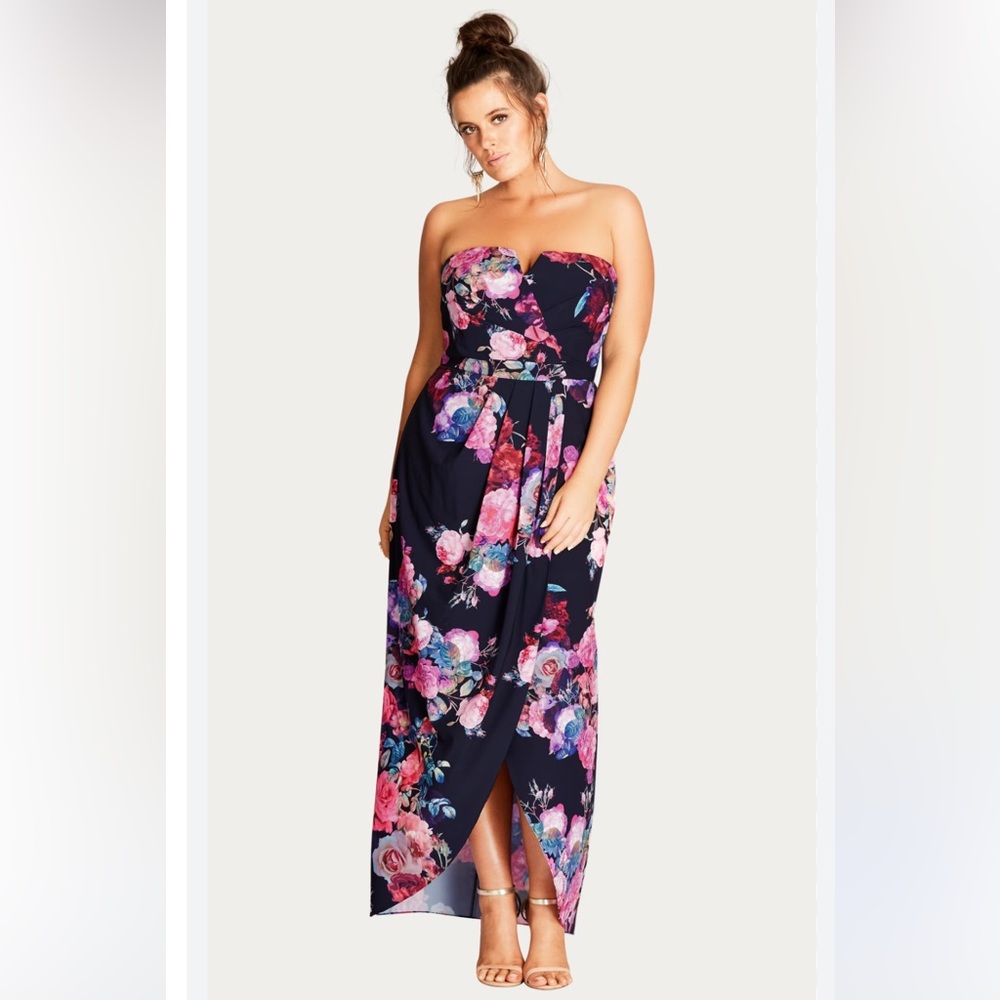 City Chic Strapless Dress Size 16